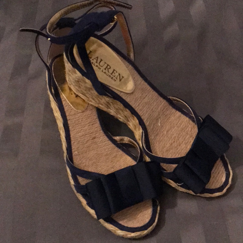 Navy blue wedges